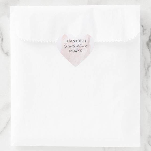 Light Pink Crystal Wedding Thank You Favour Tag (Bag)