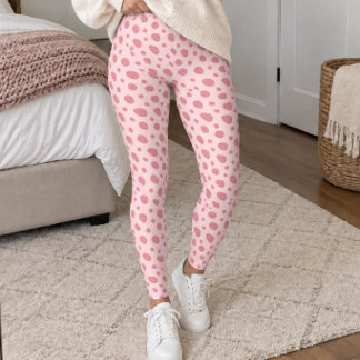 Light Pink Dalmatian Spots Leggings