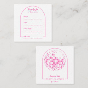 Light Pink Disco Boogie Advice for The Bride Enclosure Card