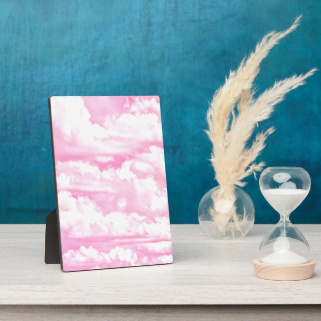 Light Pink Elegant Clouds Decor Plaque (Side)