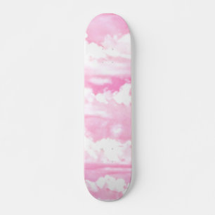 Light Pink Elegant Clouds Decor Skateboard