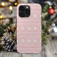 Light Pink Fair Isle Christmas Sweater Pattern
