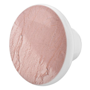 Light Pink Faux Stucco Effect PrintedCeramic Knob