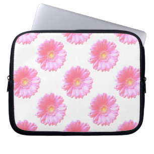 Light pink gerbera daisy laptop sleeve