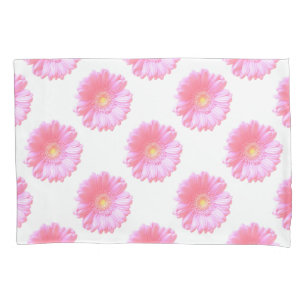 Light pink gerbera daisy pillowcase