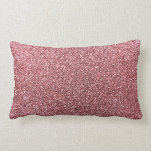 Light pink glitter lumbar cushion