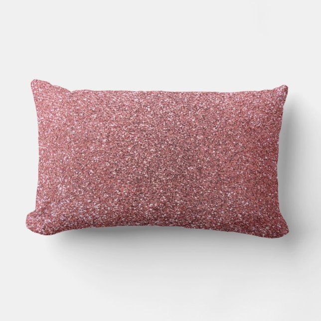 Light pink glitter lumbar cushion (Front)