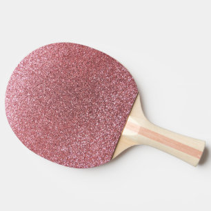 Light pink glitter ping pong paddle