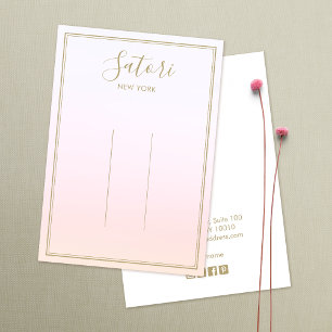 Light Pink Gradient Ombre Script Hair Clip Display