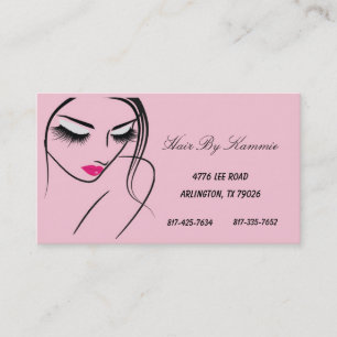 Light Pink Hair, Nail, Make-up Business Card