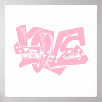 Light Pink Heart Graffiti