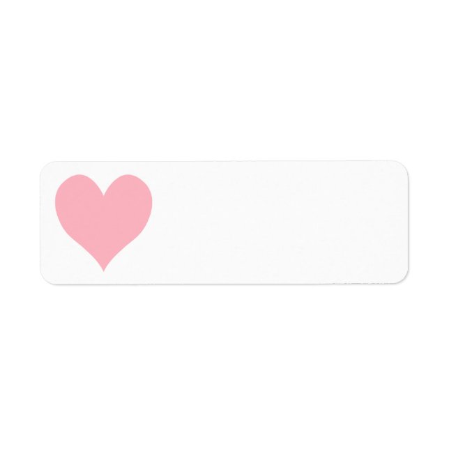 Light Pink Heart Return Address Label (Front)