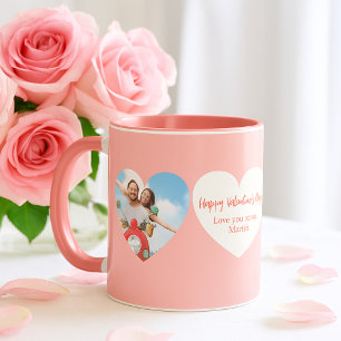 Light pink hearts photo Valentine's Day Mug