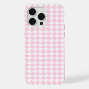 Light Pink Houndstooth Pattern iPhone Case