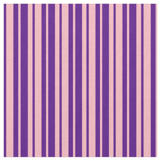 Light Pink & Indigo Stripes/Lines Pattern Fabric (Close Up)