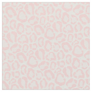 Light Pink Leopard Animal Print Fabric