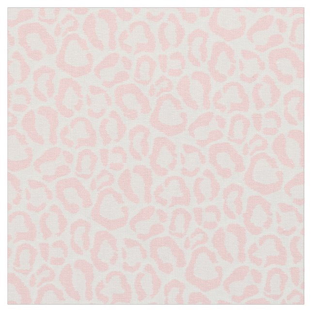 Light Pink Leopard Animal Print Fabric (Close Up)