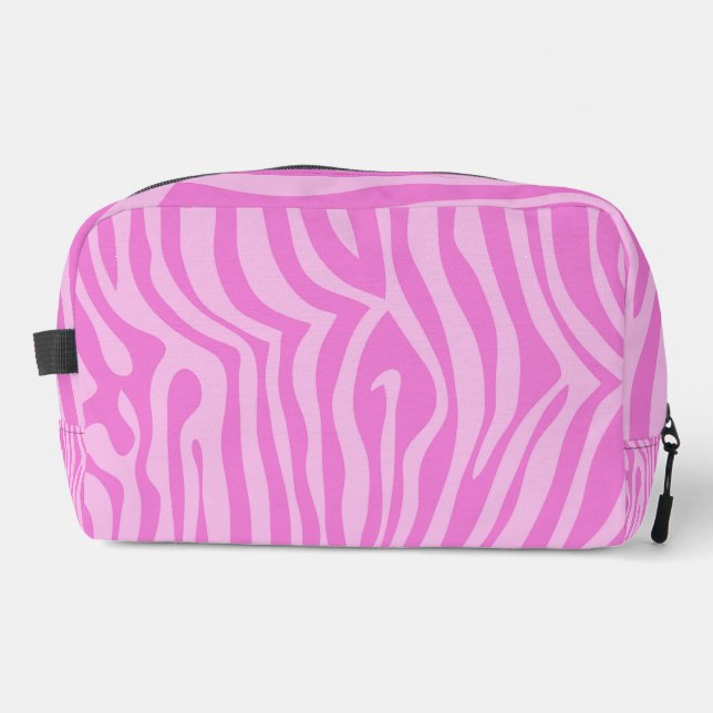 LIGHT PINK LEOPARD PRINT PATTERNS DOPP KIT (Front)
