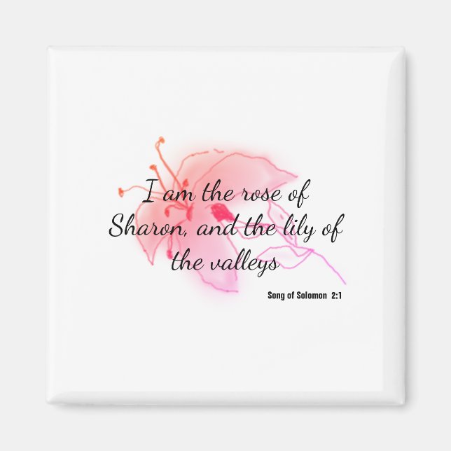 light pink lily  magnet (Front)