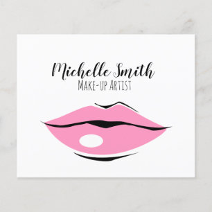 Light Pink lips design Make-up artist Flyer