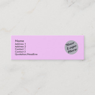 Light Pink Mini Business Card