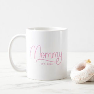 Light Pink Monoline Mummy Photo Coffee Mug