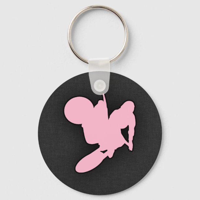 Light Pink Motocross Key Ring (Front)
