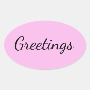Light Pink Oval Sticker