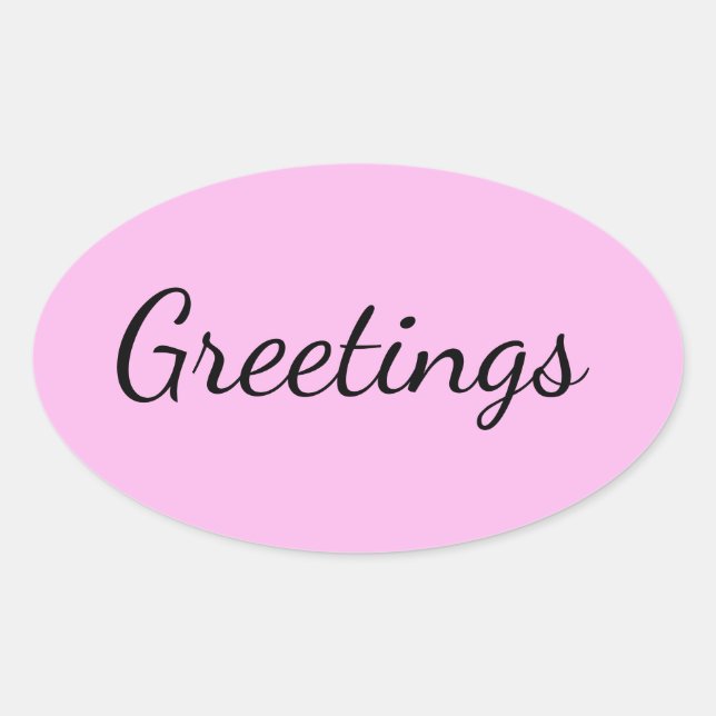 Light Pink Oval Sticker (Front)