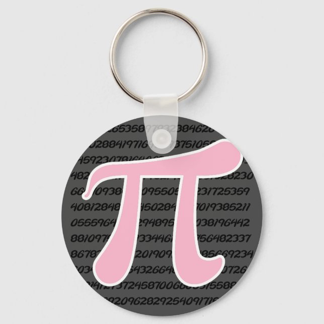 Light Pink Pi Symbol Key Ring (Front)
