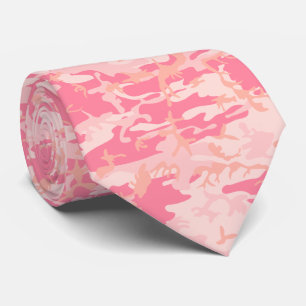 Light Pink, Pink, Peach Camouflage Tie