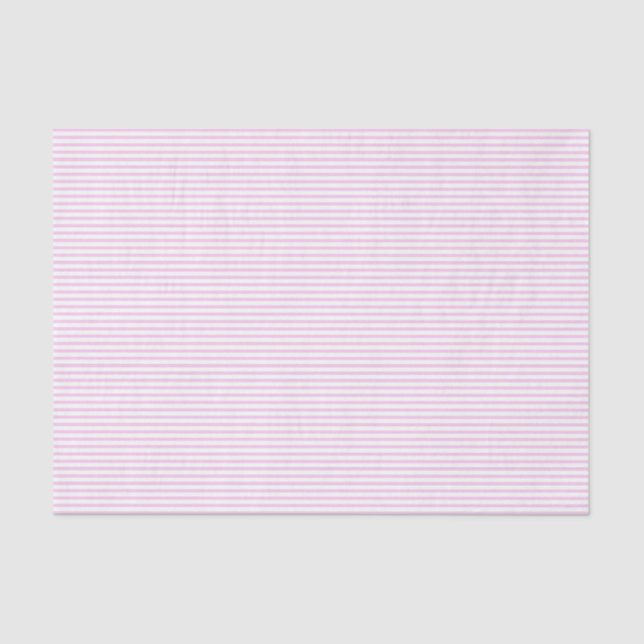 Light Pink Pinstripes Stripes Tissue Paper (Front)