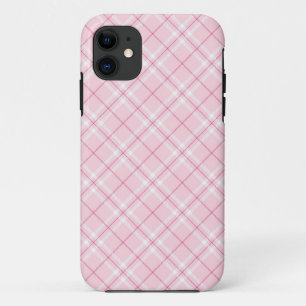 Light Pink Plaid iPhone 11 Case