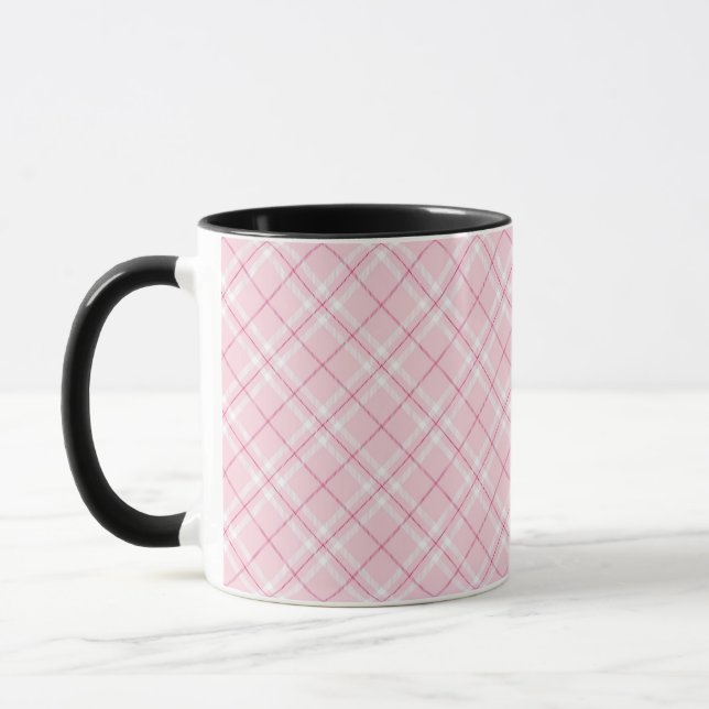 Light Pink Plaid Mug (Left)