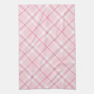 Light Pink Plaid Tea Towel