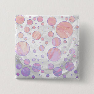 Light Pink Polka Dot Pattern 15 Cm Square Badge