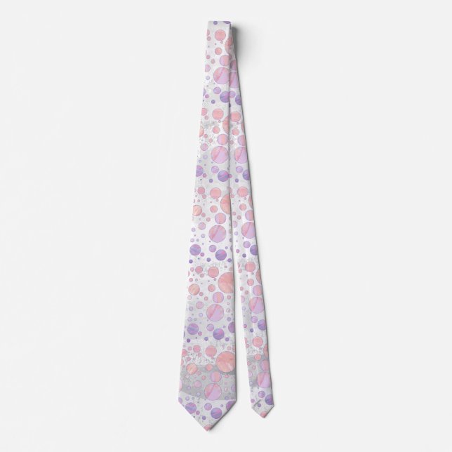 Light Pink Polka Dot Pattern Tie (Front)