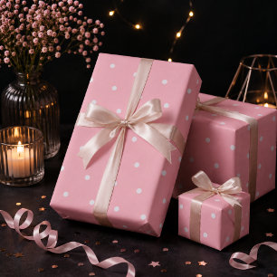 Light Pink Polka Dots Wrapping Paper