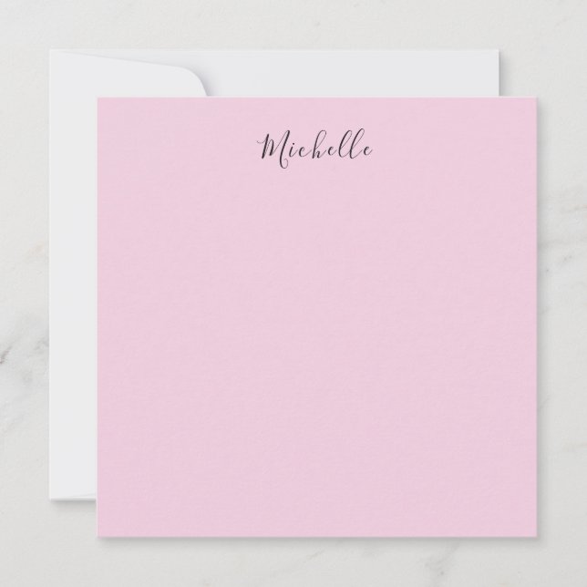 Light Pink Professional Unique Classic Handwriting (Front)
