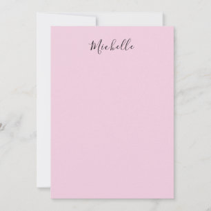 Light Pink Professional Unique Classic Handwriting