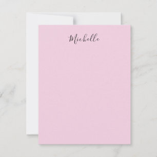 Light Pink Professional Unique Classic Handwriting Card