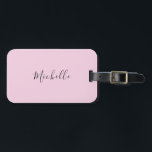 Light Pink Professional Unique Classic Handwriting Luggage Tag<br><div class="desc">Easy Editing Tools. Different Card Types and Sizes,  Color and Font Choices. Modern Professional Simple Design.</div>