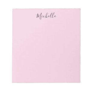 Light Pink Professional Unique Classic Handwriting Notepad