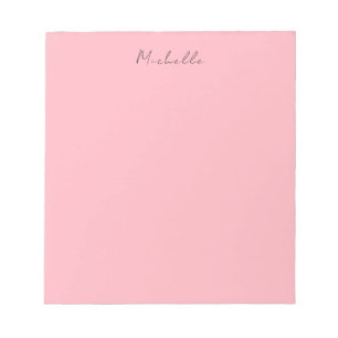 Light Pink Professional Unique Classic Handwriting Notepad