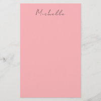 Light Pink Professional Unique Classic Handwriting
