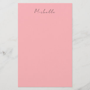 Light Pink Professional Unique Classic Handwriting Stationery