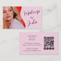 Light Pink QR Code, Social Icon, and Photo Makeup