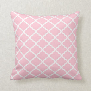 Light Pink Quatrefoil Decorative Pillow