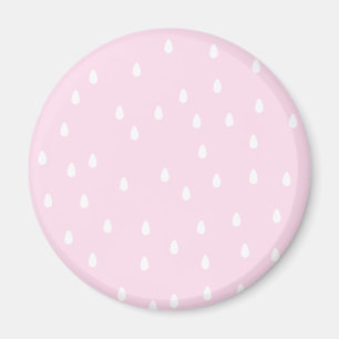 Light pink rain pattern. White and pink. Magnet