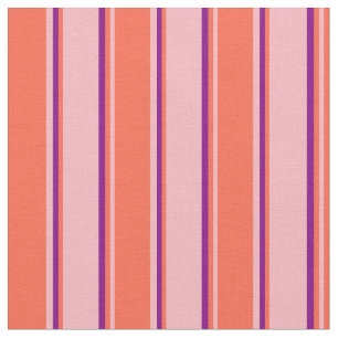 Light Pink, Red, and Purple Lines Pattern Fabric